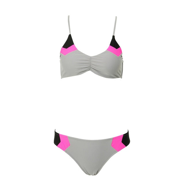 Color Block Arrow Bikini