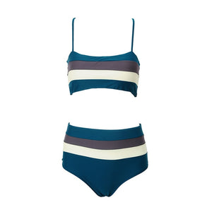 High Waist Stripes Bikini