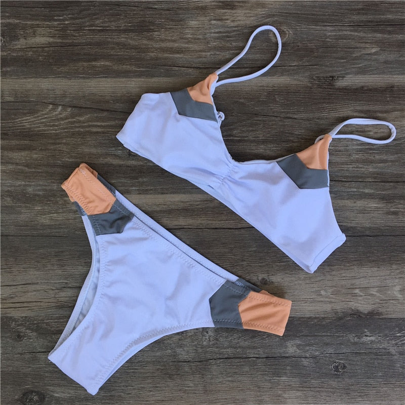 Color Block Arrow Bikini