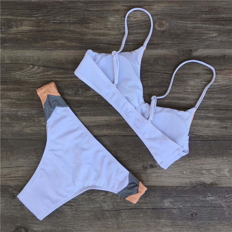 Color Block Arrow Bikini