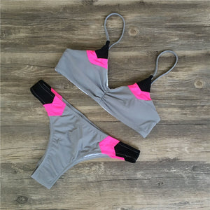 Color Block Arrow Bikini