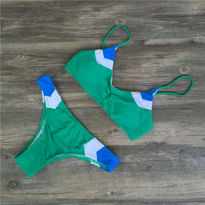 Color Block Arrow Bikini