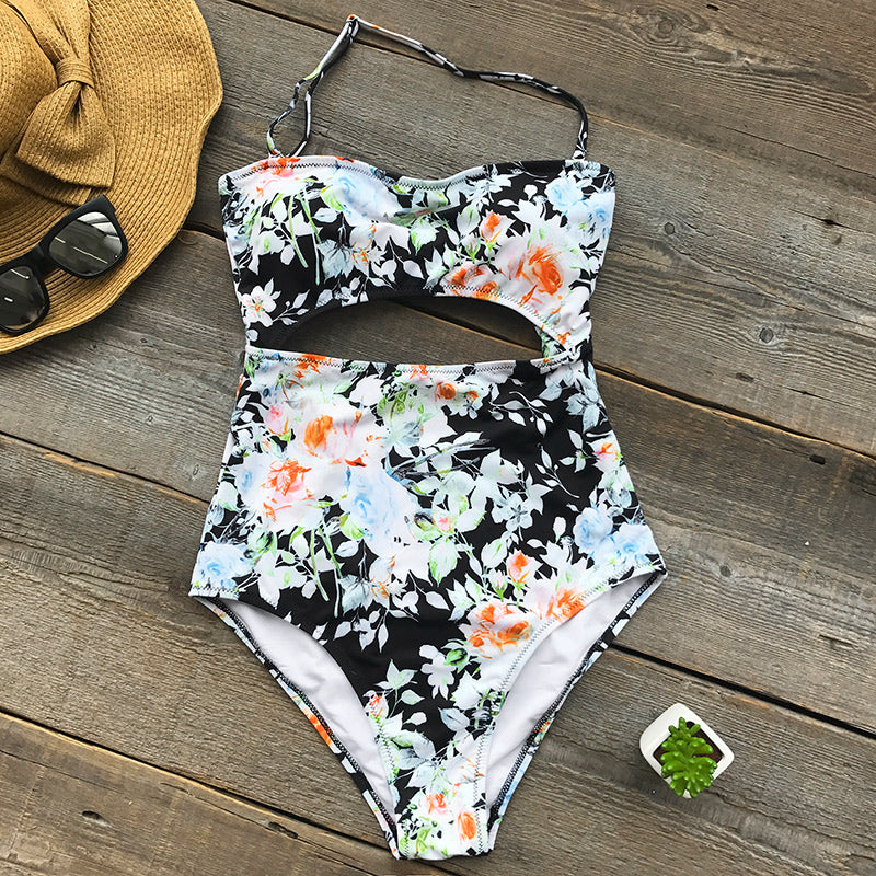 Floral Cutout One Piece