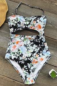 Floral Cutout One Piece