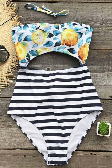 Floral Cutout One Piece