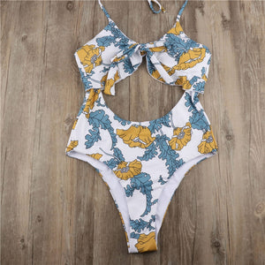 Marigold Floral Cutout One Piece